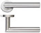 Zoo Mitred Lever Door Handle On Rose Stainless Steel
