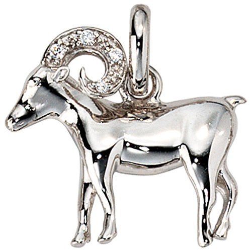 Jobo Sternzeichen-Anhänger Widder aus 925 Sterling Silber mit Zirkonia