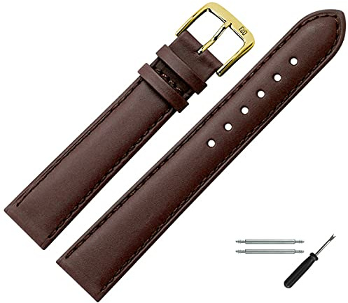 MARBURGER Uhrenarmband 17mm Leder Glatt - Werkzeug Montage Set 80717