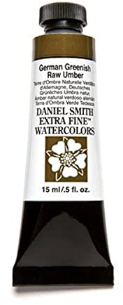 Daniel Smith Extra Fine Watercolor Paint, 15ml Tube, German Greenish Raw Umber, 284600121, 0.5 Fl Oz (Pack of 1)