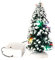 VBS LED Tannenbaum-Deko Miniatur Winter-Landschaft Weihnachten Wechsellicht