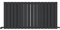 iBathUK Apex Horizontal Radiator, Double Flat Panel Radiators, 600x1216mm Slim Radiator for Bathroom,Kitchen,Living Room- Anthracite