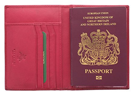 Porta passaporto di pelle. Visconti collezione POLO Blocco RFID 2201 Fucsia
