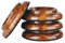 NUZAMAS Set of 4 Upright Piano Caster Cups ABS Plastic Feet Pad Timber Floor Carpet Protector Slip Resistant Deep Brown