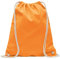 MyShirt Baumwoll Turnbeutel 38 x 46cm unbedruckt mit Kordelzug - 19 Farben - Jutebeutel OEKO-TEX® geprüft Gym Sack zum bemalen, Farbe:mandarin