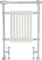 Milano Elizabeth Chrome White Heated Towel Rail Overhanging Rail - 930mm x 620mm