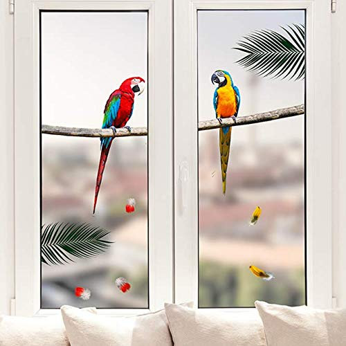 Pixblick Fenstersticker - Papageien I Made in Germany I Wiederverwendbar