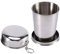 Nikou Copa de acero inoxidable plegable - Taza de camping plegable bebida vaso bajo con tapas llavero for el recorrido que acampa yendo de pesca Montañismo, retráctil telescópica portátil (tamaño : M)