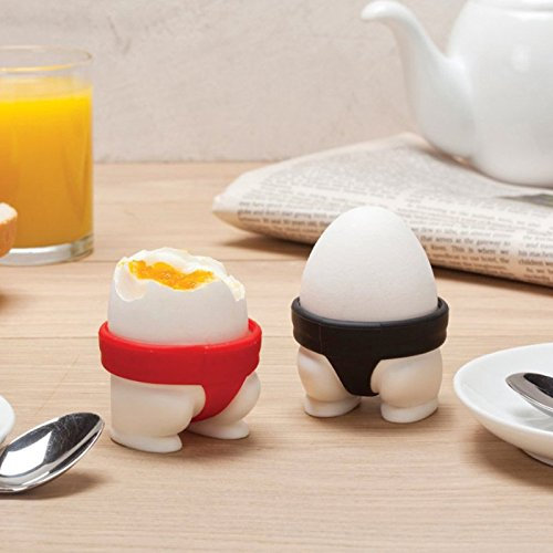 Gshy Coquetiers en Silicone Portable Sumo de Forme Antidérapant Durable Cuisine en Silicone Coquetier 2PCS