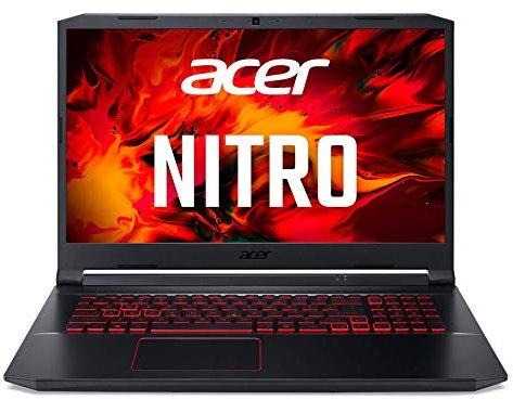 Acer Nitro 5 (AN517-52-797G) 43,9 cm (17,3 Zoll Full-HD IPS matt) Gaming Laptop (Intel Core i7-10750H, 8 GB DDR4 RAM, 512 GB PCIe SSD, NVIDIA GeForce GTX 1650Ti, Win 10 Home) schwarz