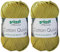 2x50 Gramm Gründl Cotton Quick 100% Baumwolle, Häkelgarn mercerisiert, gasiert, gekämmt inkl. Anleitung für ein Meerschwein (140 Apfel)