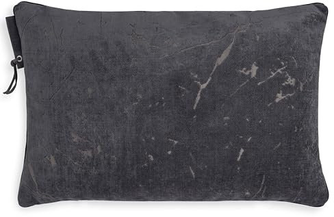 KNIT FACTORY - James Sofakissen - Industrial Vintage Look - Mit Kissenfüllung – Kunstleder Dekokissen - 60x40 – Anthrazit