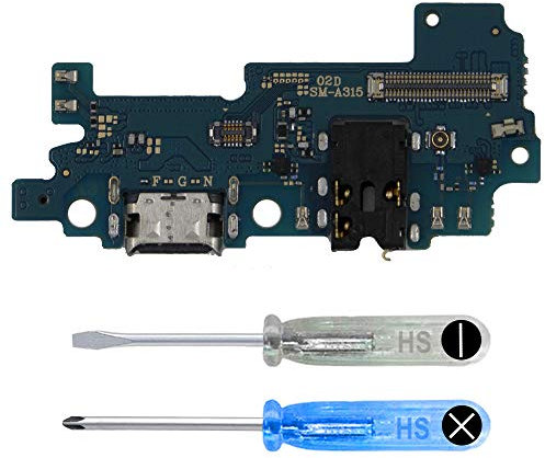 MMOBIEL Ladebuchse Kompatibel mit Samsung Galaxy A31 2020 - Dock Connector USB C - Audio Jack/Mikrofon/Antenne Ersatz - Inkl. Schraubenzieher