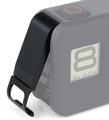 GEPULY Aluminum Replacement Battery Cover Side Door for GoPro Hero 8 Black-Charging Without Removing The Battery Cover With Type-C Port Easy Installation