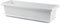 Acan Tradineur - Jardinera de plástico con Plato - Modelo PLFT - Macetero, Maceta para Plantas y Flores Rectangular de plástico con Agujeros de Drenaje (60 cm, Blanco)