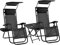 Rainberg Zero Gravity Chair with Canopy Shade and table, Outdoor & Garden Sun loungers, Reclining & Folding Chair with Cup Holder, Headrest Pillow, outdoor chair (2 Pack Chairs with Table)