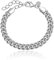 Brandlinger Panzer Armband groß. Armband Damen vergoldet mit 18 Karat (Silber und Gold), Schmuck für Frauen und Mädchen. Länge verstellbar 17-21cm.