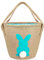 Leesgel Ostern Deko, Osterkorb für Kinder Ostereiersuche Spiele, Jute Osterkörbchen Hasendekoration Tasche Eimer Tote für Kinder Jungen Mädchen Ostergeschenke Kinder Osterspiele Partyzubehör - Blau