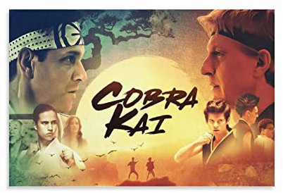 Cobra Kai Poster Kung Fu, Filmposter Johnny Daniel, dekoratives Gemälde, Leinwand, Wandkunst, Wohnzimmer, Schlafzimmer, Gemälde, 60 x 90 cm
