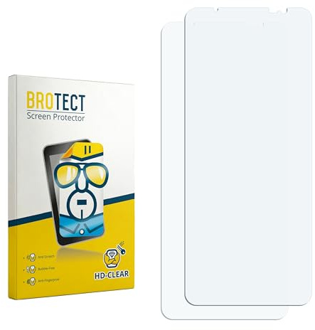 BROTECT Schutzfolie für ASUS ROG Phone 6D | 2 Stück Transparenter Displayschutz Made in Germany Klare Displayschutz-Folie Clear Einfache Montage Case-Friendly