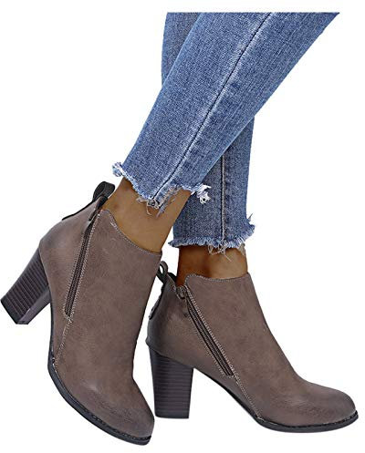 Stivali Donna Tacco Morbidi con Tacco Cowboy Stivaletti Eleganti Bassi Comode Stringati Stivali Calzino Ankle Chelsea Boots Autunnali Invernali Chunky Pelle Scamosciati Anfibi