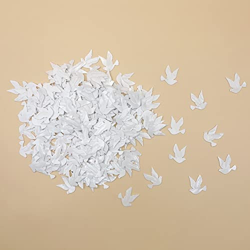 Oblique Unique® Tauben Konfetti Weiß Tischdeko für Taufe Kommunion Konfirmation Hochzeit Firmung Deko Junge Mädchen Streudeko Verzierung