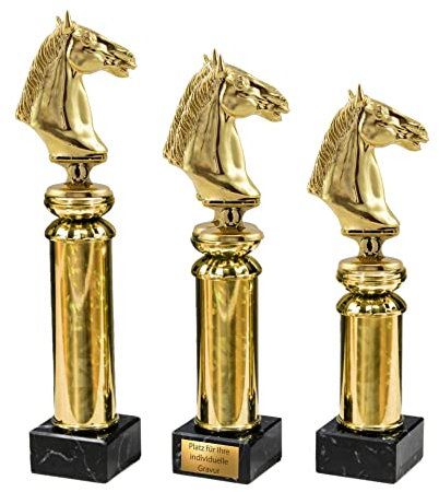 eberin · Reitsport Pokal · REIT Pokal · Pferd · Turnierreiten · Ehrenpreis · Pokal · Trophäe · Award · mit Wunschgravur in 3 Größen (Größe: 22,5cm)