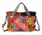 Segater Frauen Blume Multicolor Handtasche Echtes Leder Umhängetasche Designer 3D Buntes Patchwork Geldbörse Arbeit Shopper Satchel