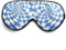 townssilk Schlafmaske aus 100 % Seide, mit verstellbarem Seidenband, bequem und super weich, Augenmaske, ultimative Schlafhilfe, Augenbinde, DizzyingSquares - Blau