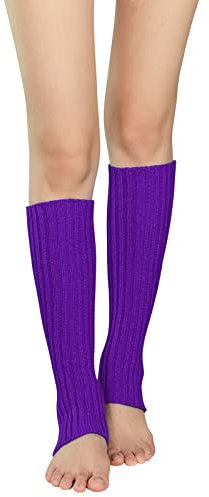 Century Star Stulpen Damen Leg Warmers Stulpen Pink Stulpen Schwarz Stulpen für Damen Oktoberfest Beinwärmer Beinstulpen Halloween Lange Winter Beinwärmer Gestrickt Verdicken Beinstulpen Böhmen Lila
