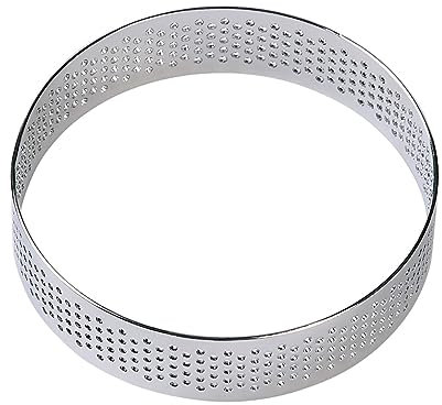 BrandNewCake® Taartring RVS - Geperforeerd Ø8x2cm - Perfekter Backring für Kuchen und Desserts