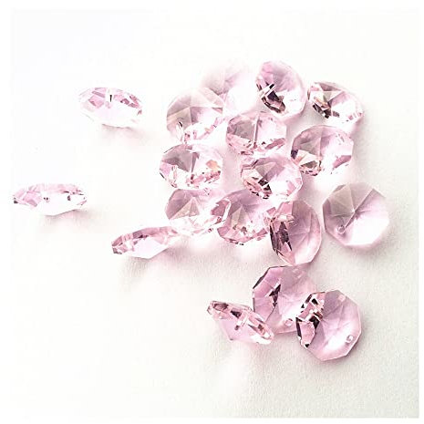 Artsim Kristallkronleuchteranhänger Rosa 14mm, 100 Stück, Kristall, Party, Allgemein