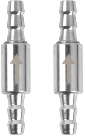 Ensemble de Clapets Anti-Retour en Acier Inoxydable pour Aquarium, 2 Pièces, 3.6mm, Tuyau d'air & Système CO2, Adapté pour des Tubes d'air de 4-6mm