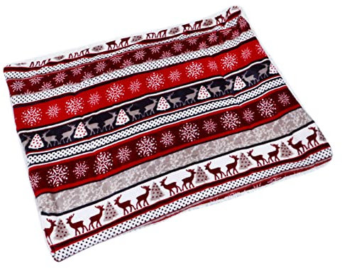 FRCOLOR Haustierdecke Weihnachtsdecke Haustier warme Decke Haustierbett waschbares hundebett Heizkissen hundedecke Matte Haustier matratze großer Hund Teppich Kleiner Hund