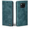 LBH Handyhülle für Huawei Mate 20 Pro in Petrol Blau mit Karten- und Geldfach Smartphone Hülle mit Standfunktion Flip Case Schutzhülle Magnetverschluss Vintage