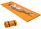 HOMASIS Hamaca acuática, colchoneta de Agua Flotante de Espuma XPE, colchoneta Flotante Enrollable, Alfombra Flotante con Dispositivo para Recreación y Relajación para Piscina (Naranja, 210x66x3,5cm)