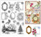 PH PandaHall Winter Border Clear Stamp, Elch Schneeflocke Silikonstempel Transparenter Stempel Winterhaus für Kartengestaltung, Urlaubskarten, Scrapbooking, Geschenkanhänger