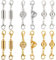 12PCS Magnetic Clasps for Necklaces,Magnetic Necklace Clasps,Locking Magnetic Jewelry Clasp,Magnetic Jewellery Clasps,Magnetic Necklace Fasteners for Jewelry Making(Gold and Silver)