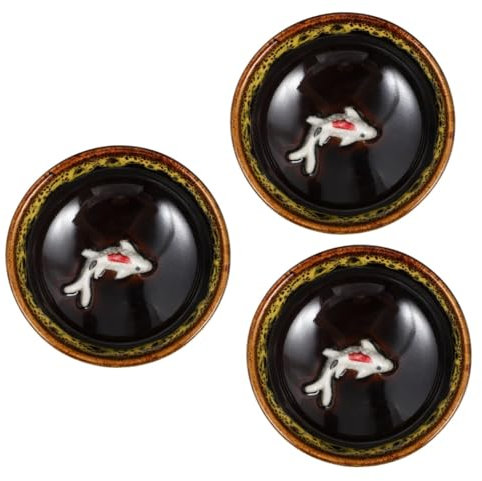 Lurrose 3 STK Malen Sie einen kleinen Tinten Schmetterling kaligraphiestift Calligraphy Mini-Tintenschale mit Pinsel Kalligrafie-Pinsel-Waschschüssel vielseitiges Tintenfach Tintenplatte