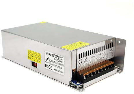 AC to DC 48V 25A 1200W Netzteil Transformator Schalternetzteil 230V AC auf DC Netzteil Trafo 48Volt Transformator Industriell für LED CCTV Radio SMPS AC 110V/230V to DC 48V (DC48V-25A-1200W)