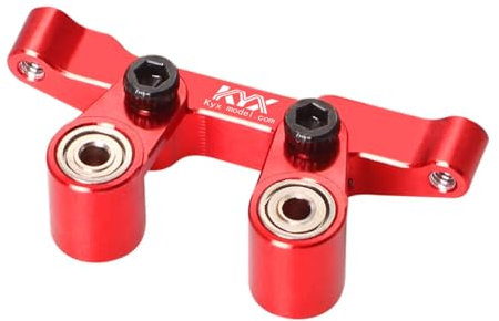 XBERSTAR Arbre de direction RC pour LOSI 1/24 Micro-B 2WD Buggy en aluminium pour LOSI 1/24 Micro-B 2WD Buggy pièces de mise à niveau (rouge)