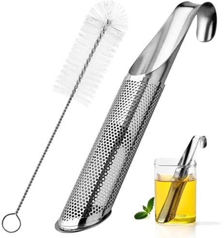 LONZIKP 1 Stücks Teeei Edelstahl Feinmaschig Teestab losen Tee (detox Tee, Darjleeg Tee, Mate Tee)
