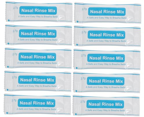 NIYANGLE Nasenspülsalz Beutel 40 Stück Nasenreinigungssalz für Erwachsene Leicht Anzuwenden Individuell Verpackt zur Nasenhöhlenschutz und Reinigung