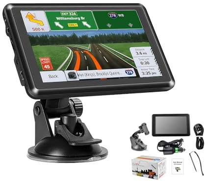 9 Zoll Navi, HD Touchscreen GPS Navigation für Autos LKW mit UK und Europa Karten, LKW Sat Nav Trucks, lebenslange kostenlose Updates, Unterstützung Postleitzahlsuche, Blitzeralarm, Sprachführung, POI
