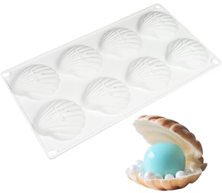 XiaoShenLu Moule de gâteau de mousse 3D, moule de cuisson en silicone pour le chocolat, le dessert de truffe, la gelée, la petite coquille