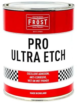FROST 1K Self-Etching Primer Grey, Anti-Corrosion Automotive Primer for Bare Metal Surfaces, Fast-Drying Car Body Prep, 1L, Made in England