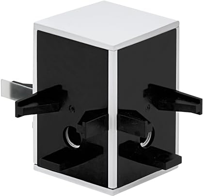 EGLO Zubehör Tp Cube Connector Verbinder für Schienensystem | TRACK PRO. Zubehör aus Kunststoff, Alu in schwarz, weiß