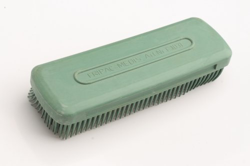 Fripac-Medis Friseur-Kleiderbürste, Naturkautschuk, Größe 15 x 5 cm, grün