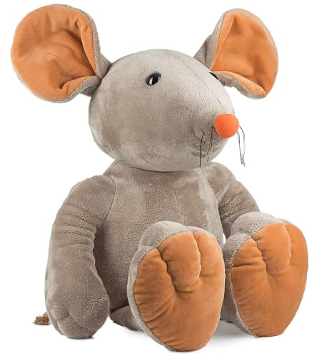Schaffer 4754 Kuscheltier Maus Eddi XL, 58 cm, grau