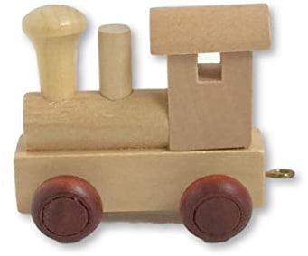 Childrens Personalised Wooden Alphabet Letter Train A-Z Name Set All Letters Available (Front Carriage)